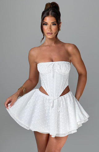 Winnie Mini Skirt - Ivory - glavon