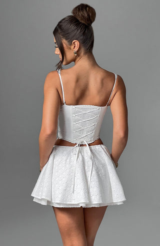Winnie Mini Skirt - Ivory - glavon