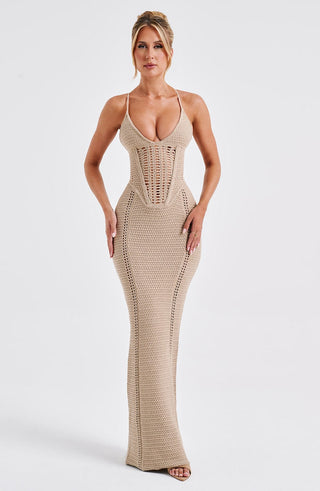 Xanthe Maxi Dress - Beige - glavon