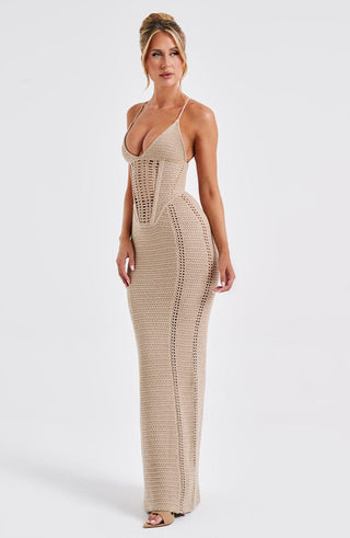 Xanthe Maxi Dress - Beige - glavon