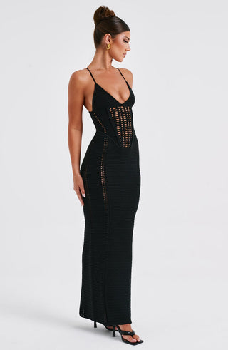 Xanthe Maxi Dress - Black - glavon