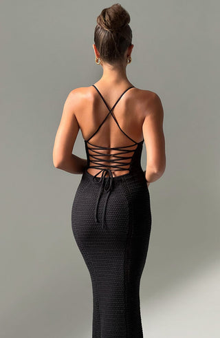 Xanthe Maxi Dress - Black - glavon
