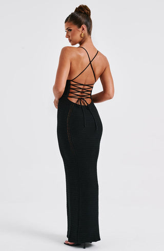 Xanthe Maxi Dress - Black - glavon