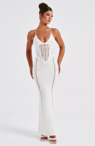 Xanthe Maxi Dress - White - glavon