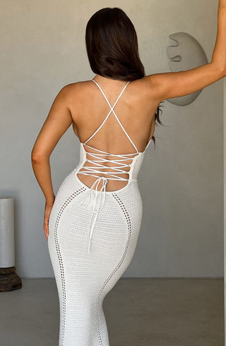 Xanthe Maxi Dress - White - glavon