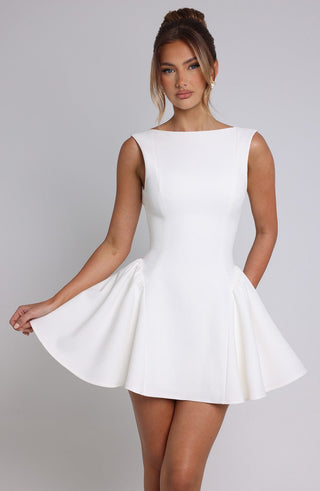 Yalina Mini Dress - Ivory - glavon