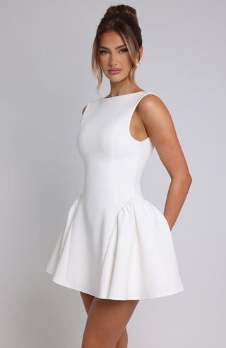 Yalina Mini Dress - Ivory - glavon