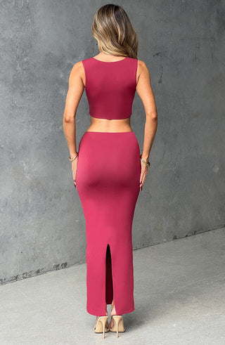 Yazmin Maxi Skirt - Cherry - glavon
