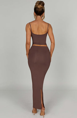 Yazmin Maxi Skirt - Chocolate - glavon