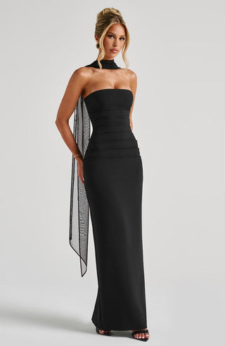 Yulia Maxi Dress - Black - glavon