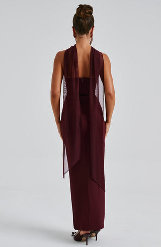 Yulia Maxi Dress - Cherry Lacquer - glavon