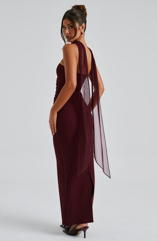 Yulia Maxi Dress - Cherry Lacquer - glavon