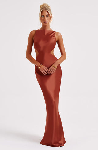 Yves Maxi Dress - Rust - glavon