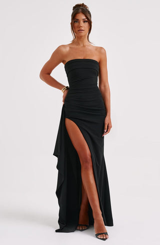 Zafira Maxi Dress - Black - glavon