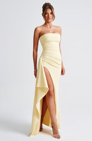 Zafira Maxi Dress - Lemon - glavon