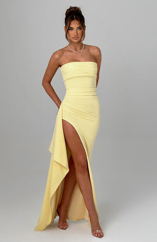 Zafira Maxi Dress - Lemon - glavon