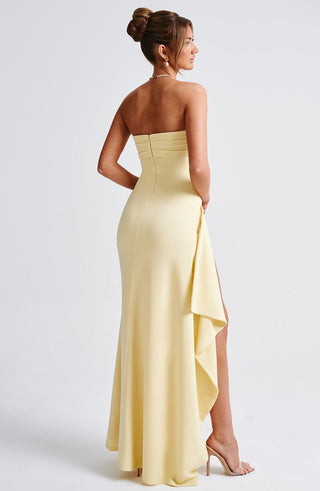 Zafira Maxi Dress - Lemon - glavon