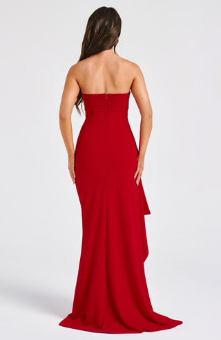 Zafira Maxi Dress - Red - glavon