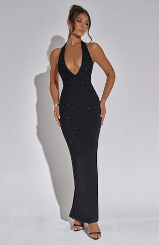 Zayde Maxi Dress - Black - glavon