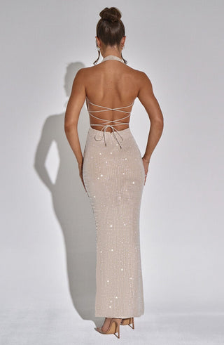 Zayde Maxi Dress - Nude - glavon