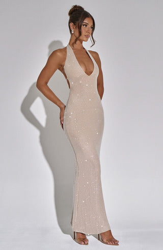Zayde Maxi Dress - Nude - glavon