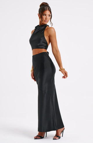 Zaylee Maxi Skirt - Black - glavon