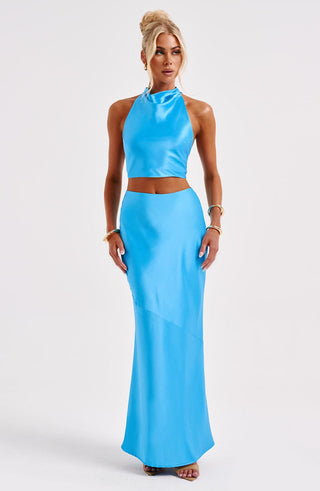 Zaylee Maxi Skirt - Blue - glavon