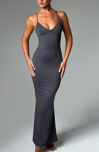 Zelda Maxi Dress - Charcoal - glavon