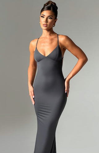 Zelda Maxi Dress - Charcoal - glavon