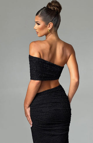 Zina Midi Skirt - Black - glavon