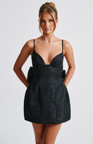 Zoella Mini Dress - Black - glavon