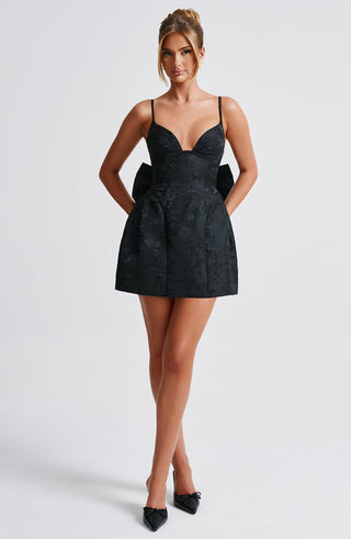 Zoella Mini Dress - Black - glavon